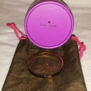 Euc Kate Spade black and gold spade bracelet